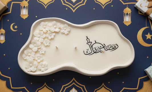 Calligraphy Candle in Concrete Bowl