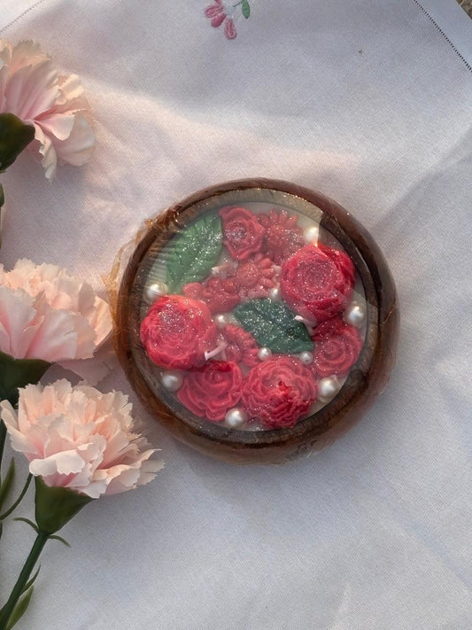 Bowl Candle - Red Roses
