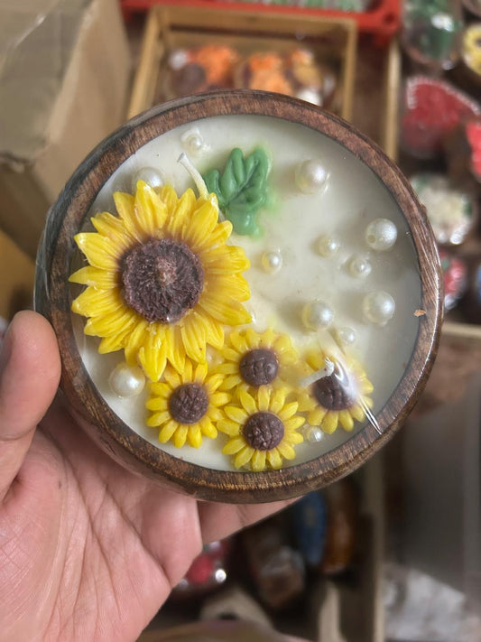 Bowl Candle - Yellow Sunflower